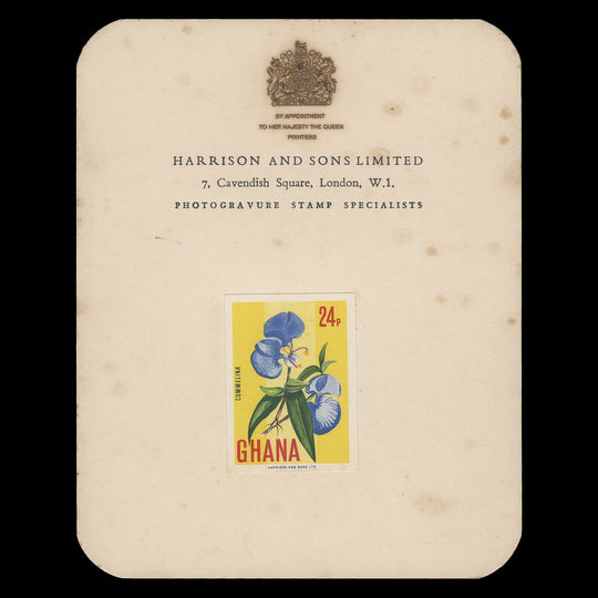 Ghana 1967 Commelina imperf proof with unadopted value