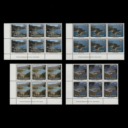 New Zealand 1979 (MNH) Small Harbours imprint blocks
