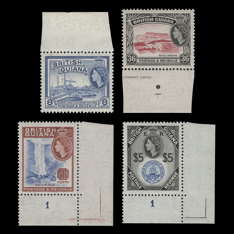 British Guiana 1961 (MNH) Definitives reprinted 19 September 1961, De La Rue