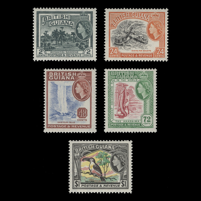 British Guiana 1962 (MNH) Definitives reprinted 17 July 1962, De La Rue