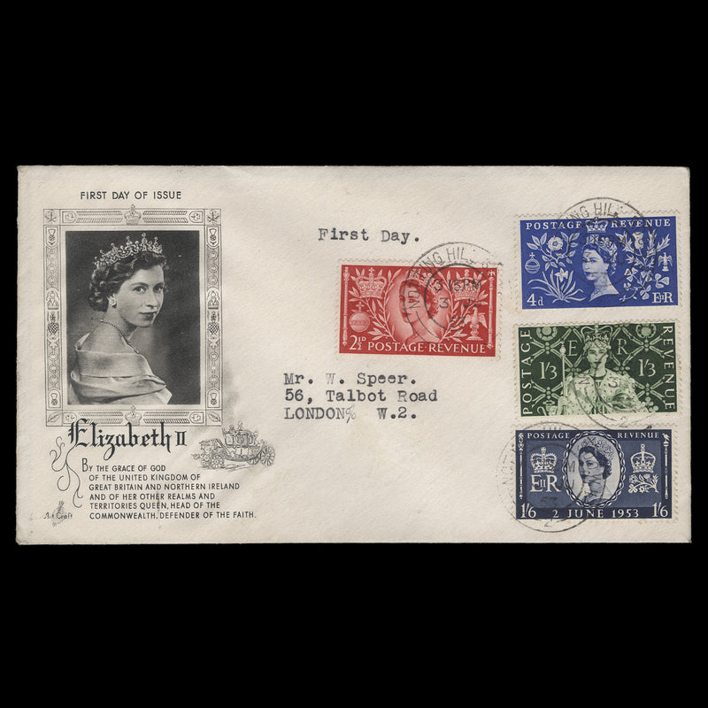 Great Britain 1953 Coronation first day cover, NOTTING HILL