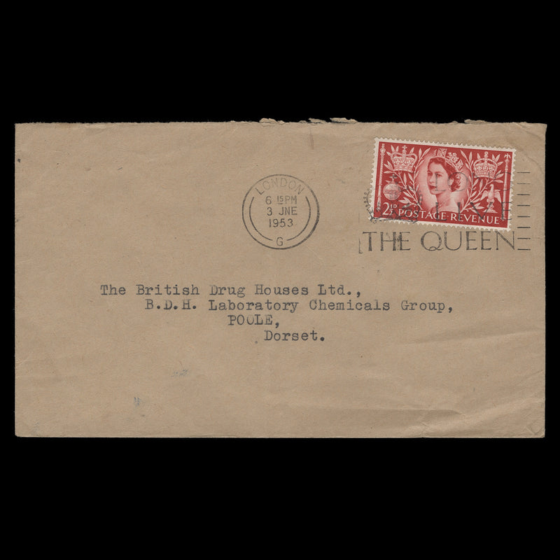 Great Britain 1953 (FDC) 2½d Coronation, LONDON