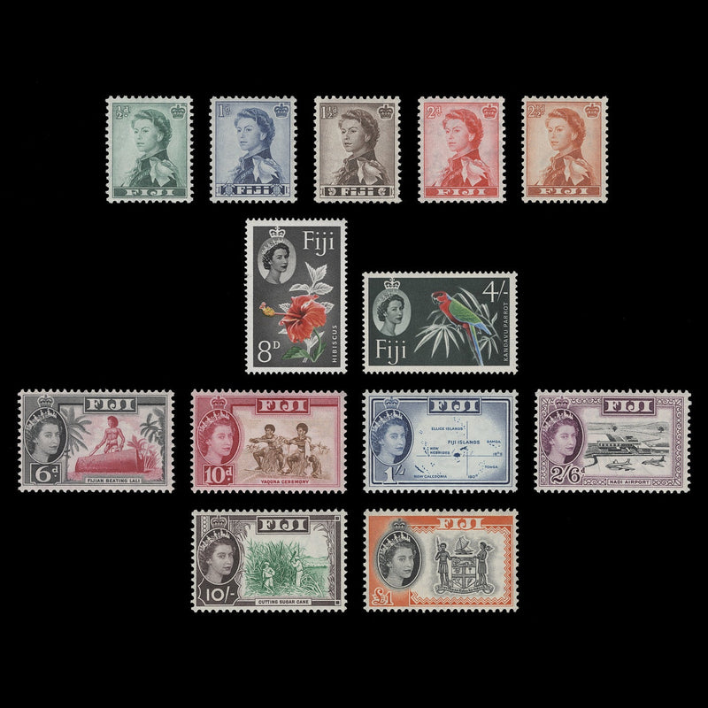 Fiji 1959-63 (MNH) Definitives with script CA watermark