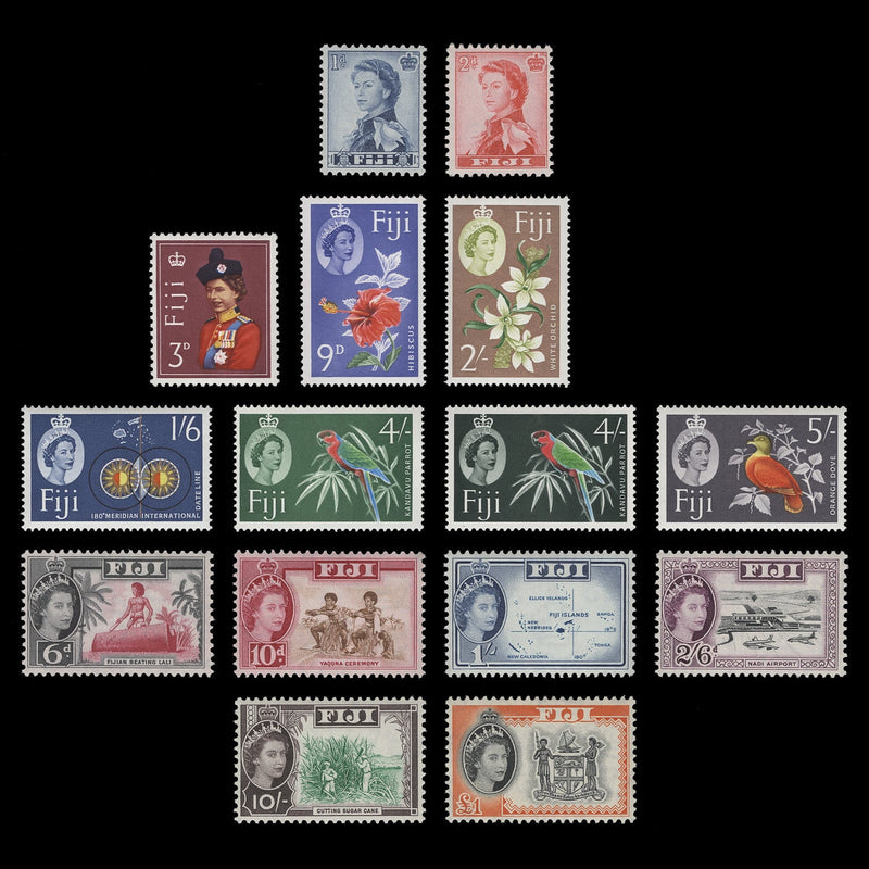 Fiji 1962-66 (MNH) Definitives with St Edward's crown watermark