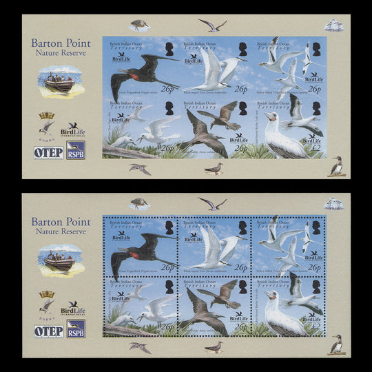 BIOT 2006 Birdlife imperf miniature sheet