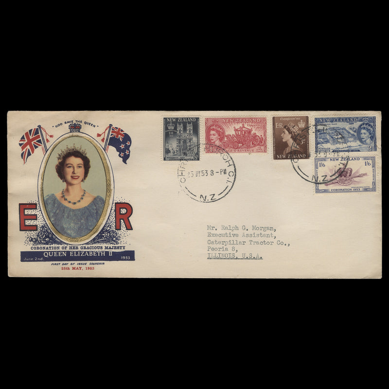 New Zealand 1953 Coronation first day cover, CHRISTCHURCH