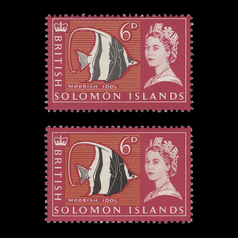 Solomon Islands 1965 (Variety) 6d Moorish Idol in grey