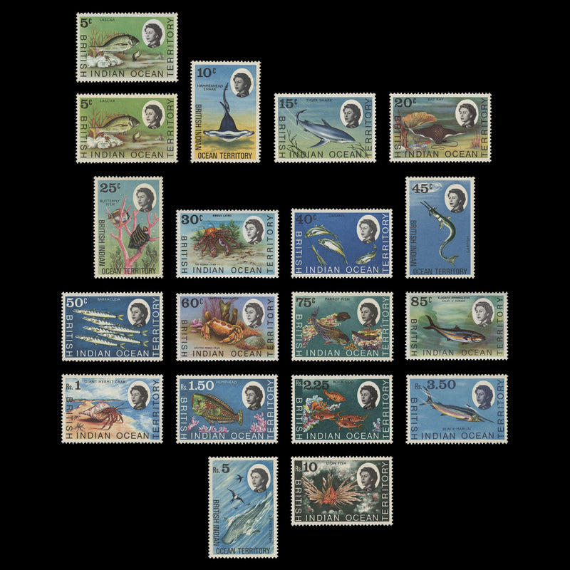 British Indian Ocean Territory 1968 (MNH) Marine Life Definitives