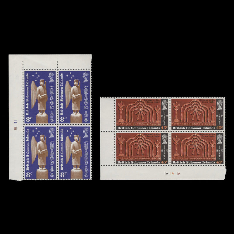Solomon Islands 1970 (MNH) Christmas plate blocks