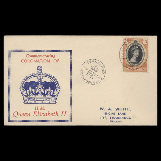 Nyasaland 1953 (FDC) 2d Coronation, ZOMBA