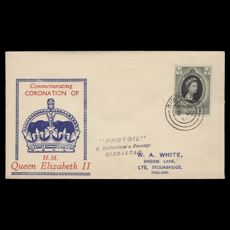 Gibraltar 1953 (FDC) ½d Coronation