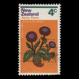 New Zealand 1972 (Variety) 4c Cotula Atrata with double purple and triple green