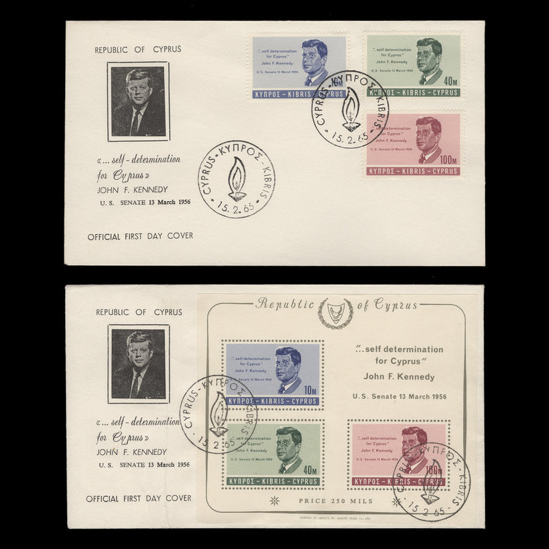 Cyprus 1965 Kennedy Commemoration first day covers