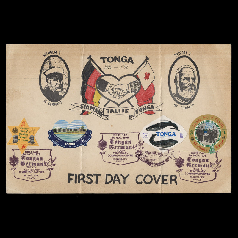 Tonga 1976 Friendship with Germany first day card