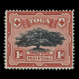 Tonga 1896 Ovava Tree die proof in orange-vermilion and black