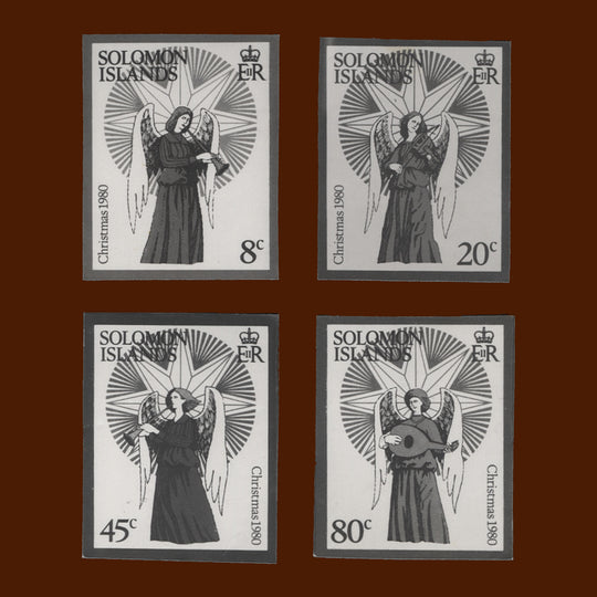 Solomon Islands 1980 Christmas black and white photographic proofs