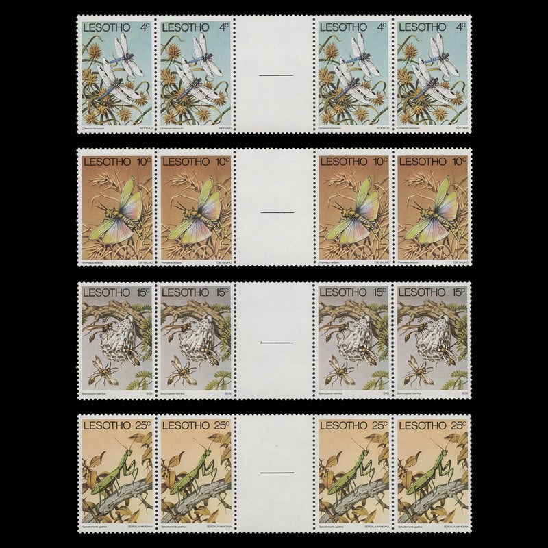 Lesotho 1978 (MNH) Insects gutter strips