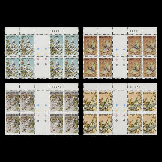 Lesotho 1978 (MNH) Insects gutter traffic light blocks