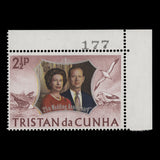 Tristan da Cunha 1972 (Variety) 2½p Royal Silver Wedding with yellow shift