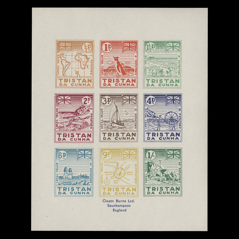Tristan da Cunha 1962 Potato Stamps Essays reprint sheetlet