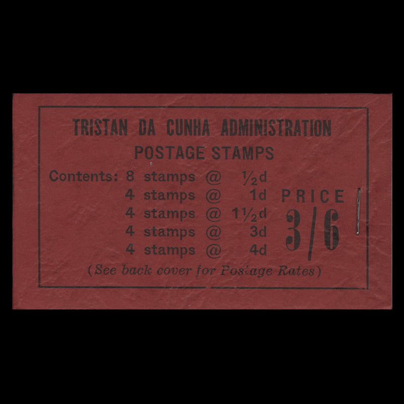 Tristan da Cunha 1958 Red booklet, stapled at right