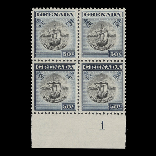 Grenada 1955 (MNH) 50c Badge of the Colony block