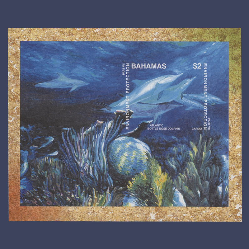 Bahamas 1999 Atlantic Bottle-Nosed Dolphins imperf miniature sheet