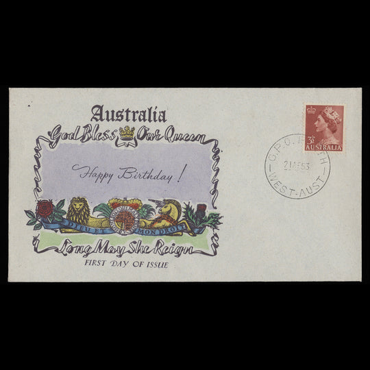 Australia 1953 Queen Elizabeth II's Birthday first day cover, PERTH