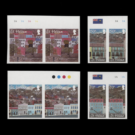 Saint Helena 2015 Paintings of Main Street imperf proof pairs