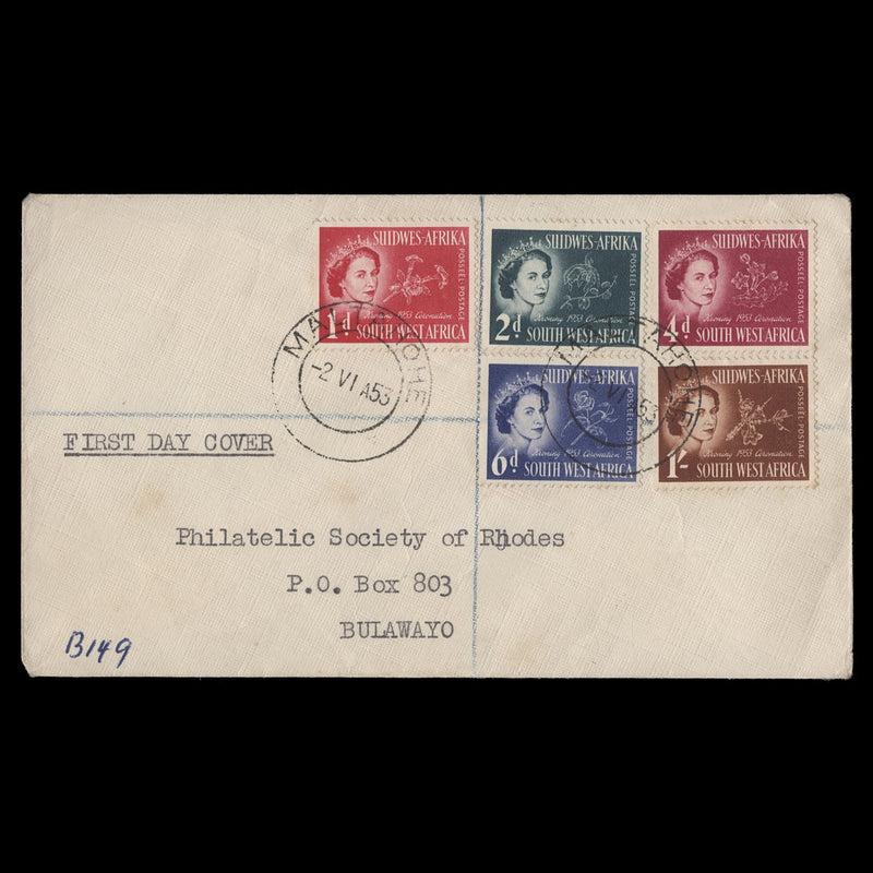 South West Africa 1953 (FDC) Coronation, MALTAHOHE