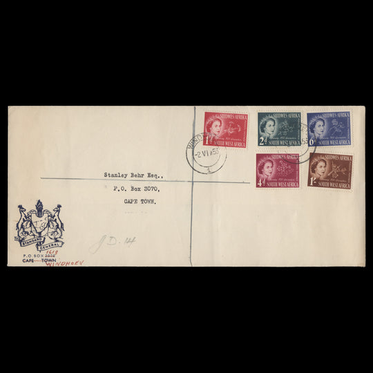 South West Africa 1953 (FDC) Coronation, WINDHOEK