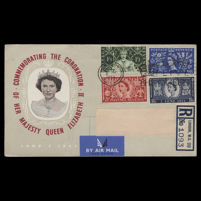 Great Britain 1953 Coronation first day cover, LONDON S