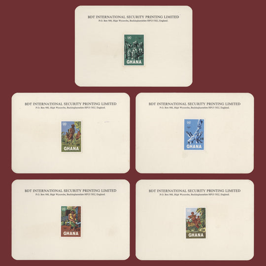 Ghana 1984 Namibia Day imperf proofs with unadopted value