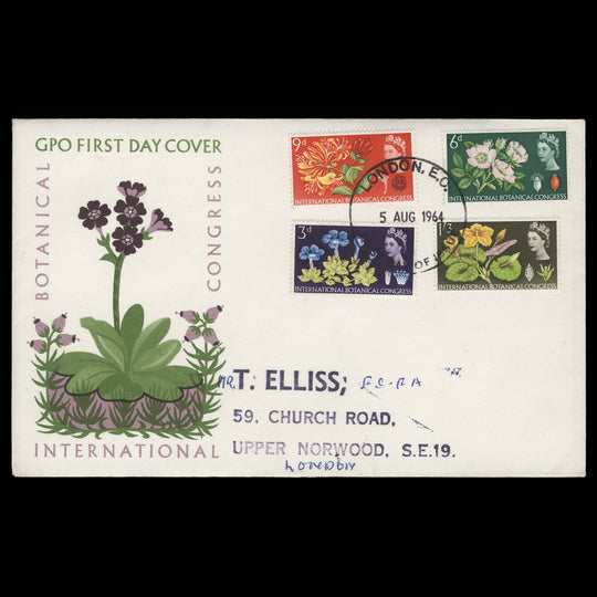 Great Britain 1964 (FDC) Botanical Congress ordinary, LONDON