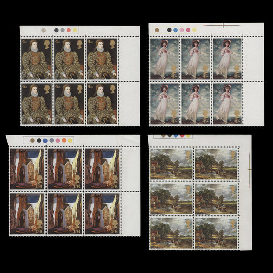 Great Britain 1968 (MNH) British Paintings traffic light blocks