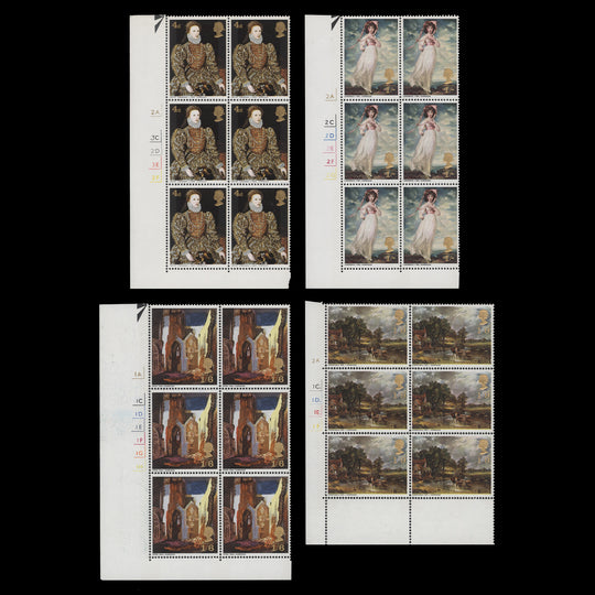 Great Britain 1968 (MNH) British Paintings cylinder blocks