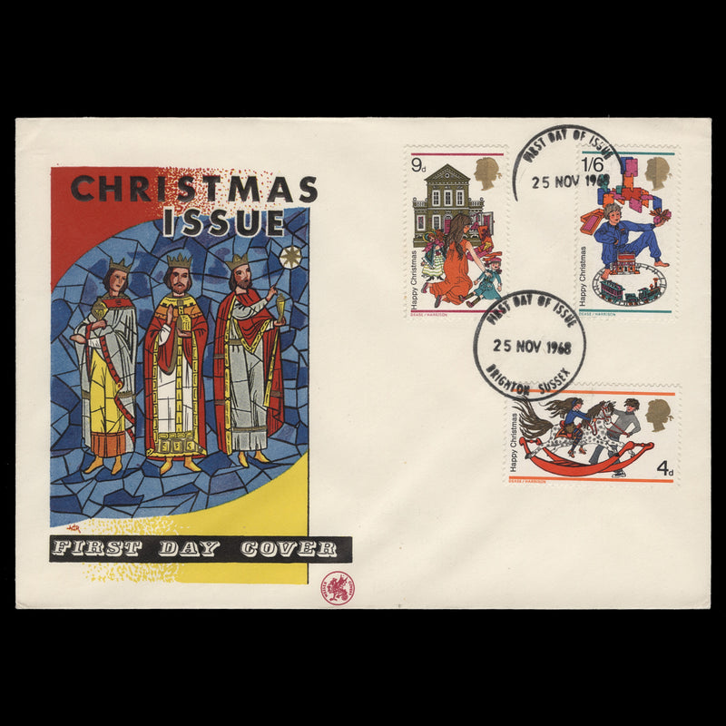 Great Britain 1968 Christmas first day cover, BRIGHTON