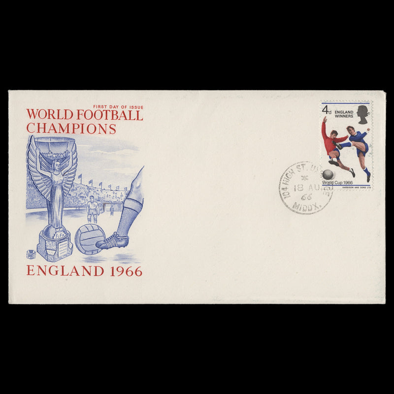 Great Britain 1966 England Winners first day cover, UXBRIDGE