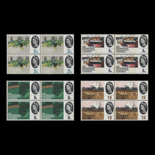 Great Britain 1964 (MNH) Geographical Congress phosphor blocks