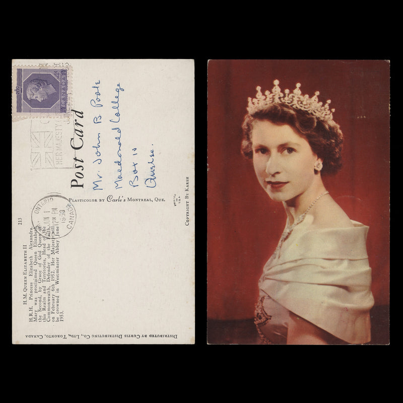 Canada 1953 (FDC) 4c Coronation, OTTAWA