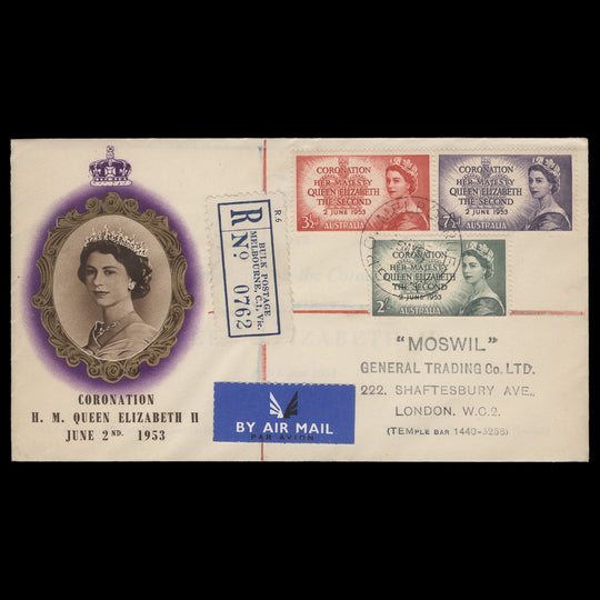 Australia 1953 Coronation first day cover, MELBOURNE
