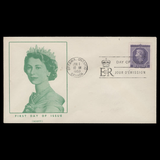 Canada 1953 (FDC) 4c Coronation, OTTAWA