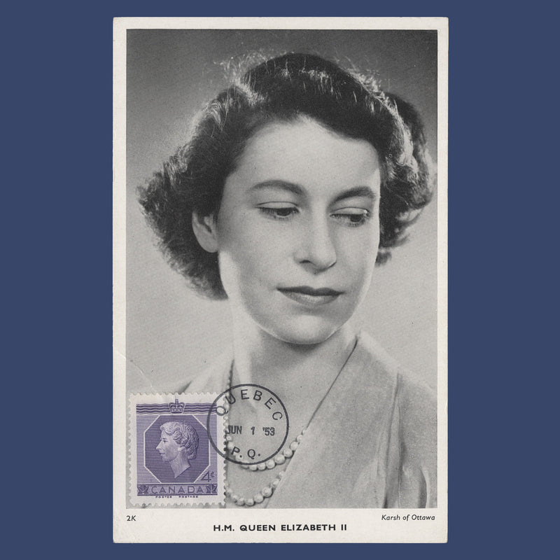 Canada 1953 (FDC) 4c Coronation, QUEBEC