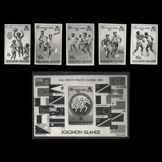 Solomon Islands 1981 Mini South Pacific Games photographic proofs