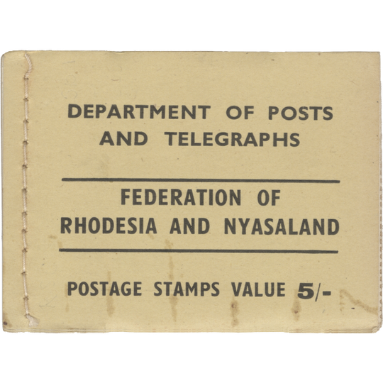 Rhodesia & Nyasaland 1955 (Booklet) 5s Yellow Stitched