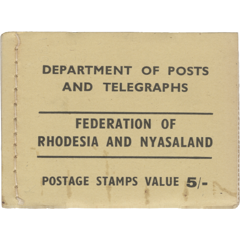 Rhodesia & Nyasaland 1955 (Booklet) 5s Yellow Stitched