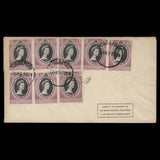 Malaya 1953 (FDC) 10c Coronation singles, SINGAPORE