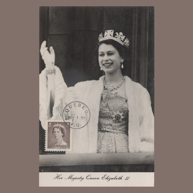 Canada 1953 (FDC) 1c Queen Elizabeth II, QUEBEC