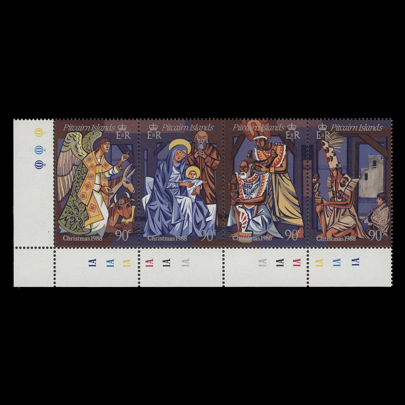 Pitcairn Islands 1988 (MNH) Christmas plate strip