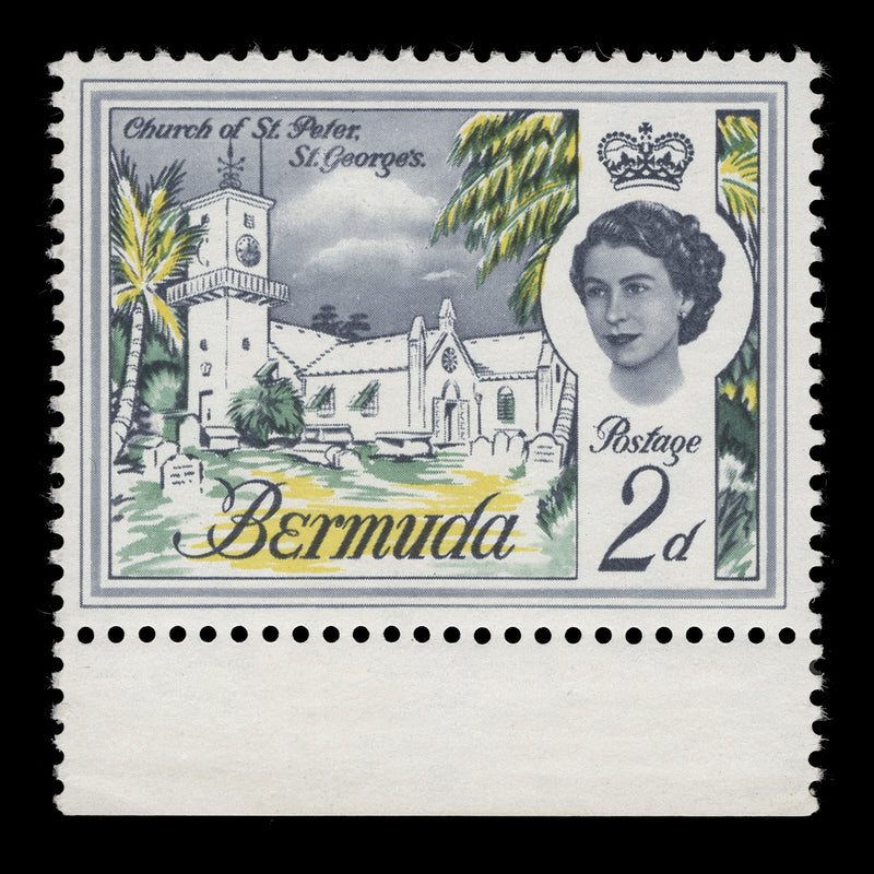 Bermuda 1962 (MNH) 2d Church of St Peter missing lilac